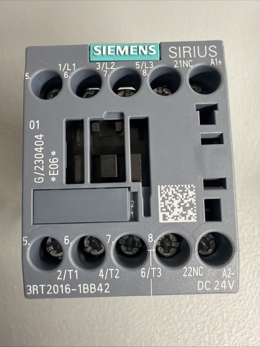 Siemens 3RT2016-1BB42 SIRIUS Contactor 24V DC New Open Box (1.4.3B)