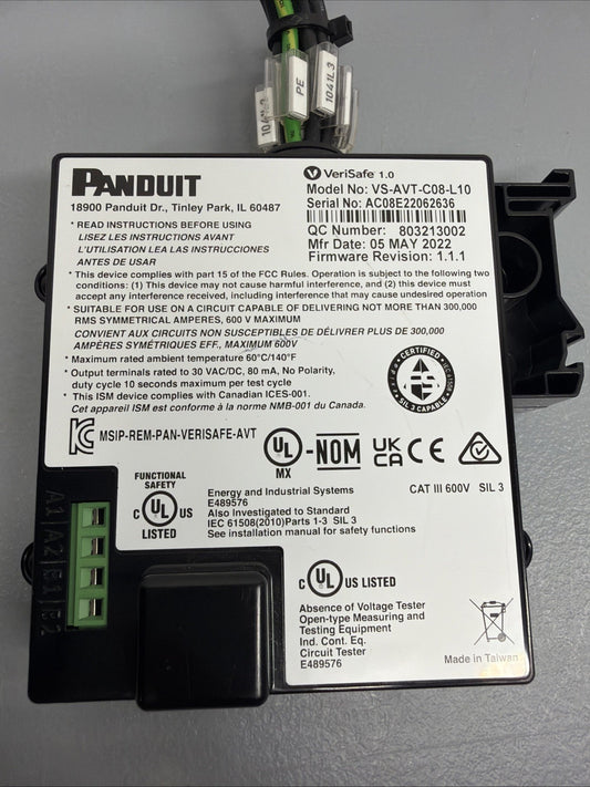 Panduit VS-AVT-C08-L10 VeriSafe AVT Absence of Voltage Tester New Op.Box 1.1.3B