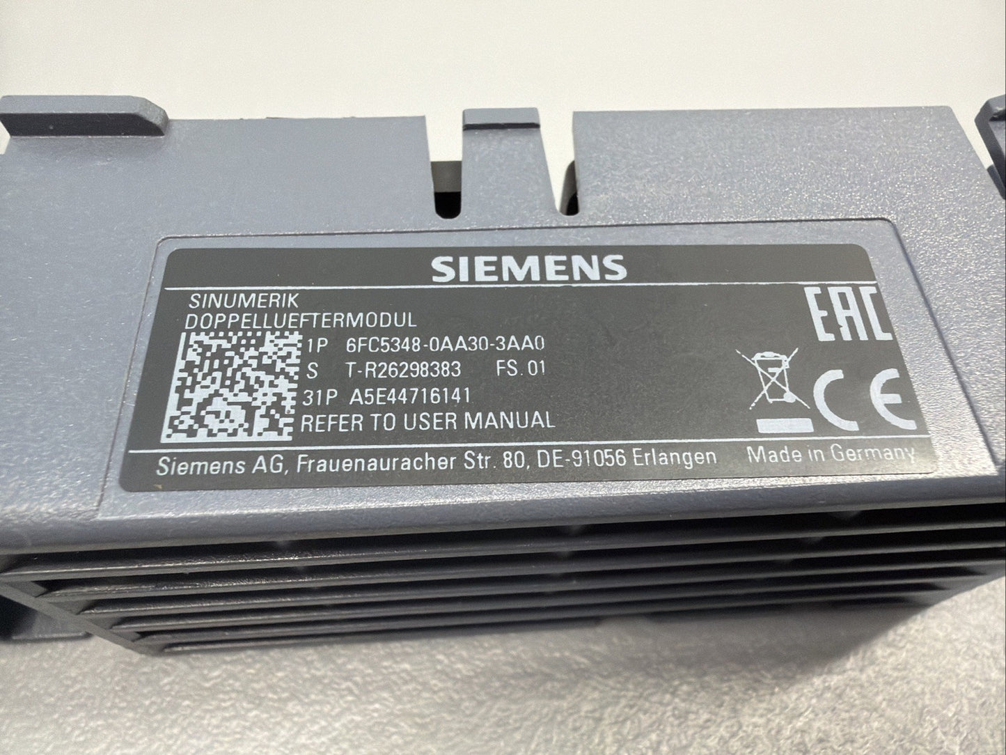 Siemens 6FC5348-0AA30-3AA0 SINUMERIK Dual Fan Module New Open Box (1.2.2)