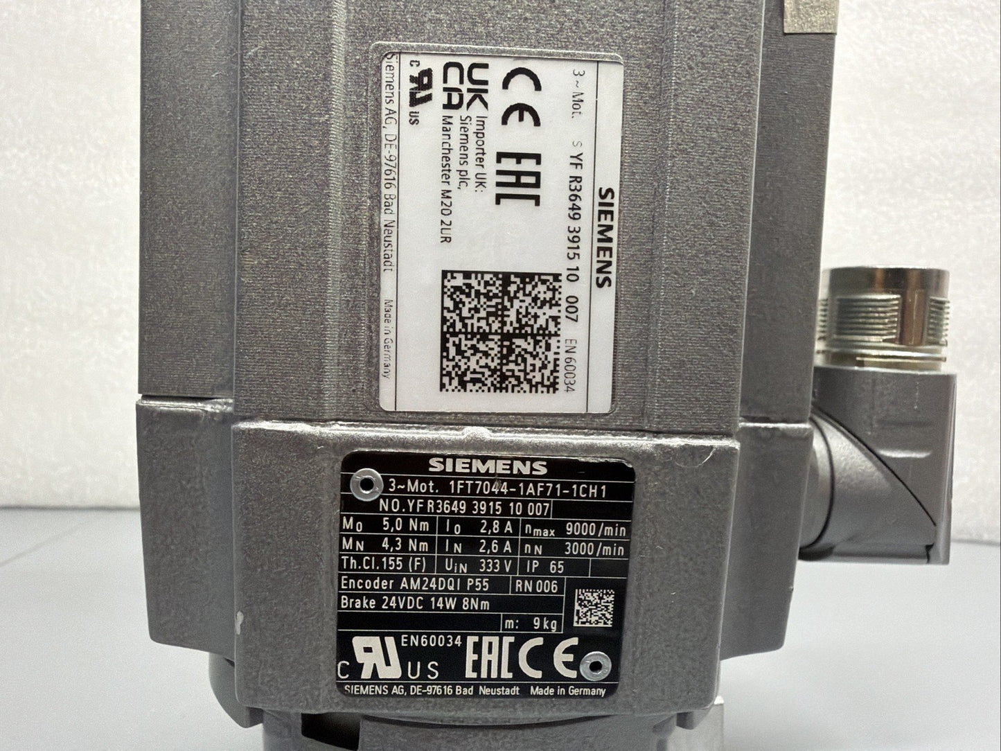 Siemens 1FT7044-1AF71-1CH1 SIMOTICS S Servo Motor New Open Box (1.5.1)