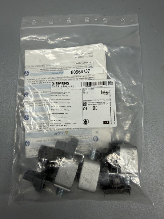 Siemens 3VA9143-0JH12 SENTRON 3VA6 3P Box Terminal w/ Control Wire Tap New (142)