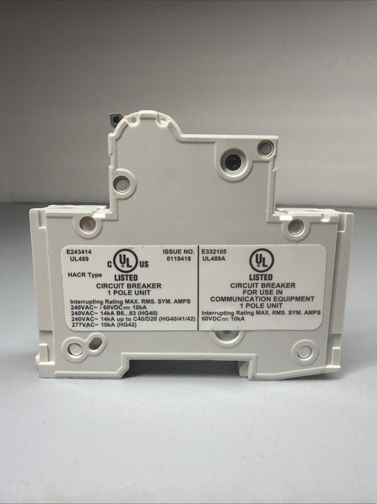 Siemens 5SJ4150-7HG40 SENTRON 4-Pole 50A Circuit Breaker Open Box (1.3.4)