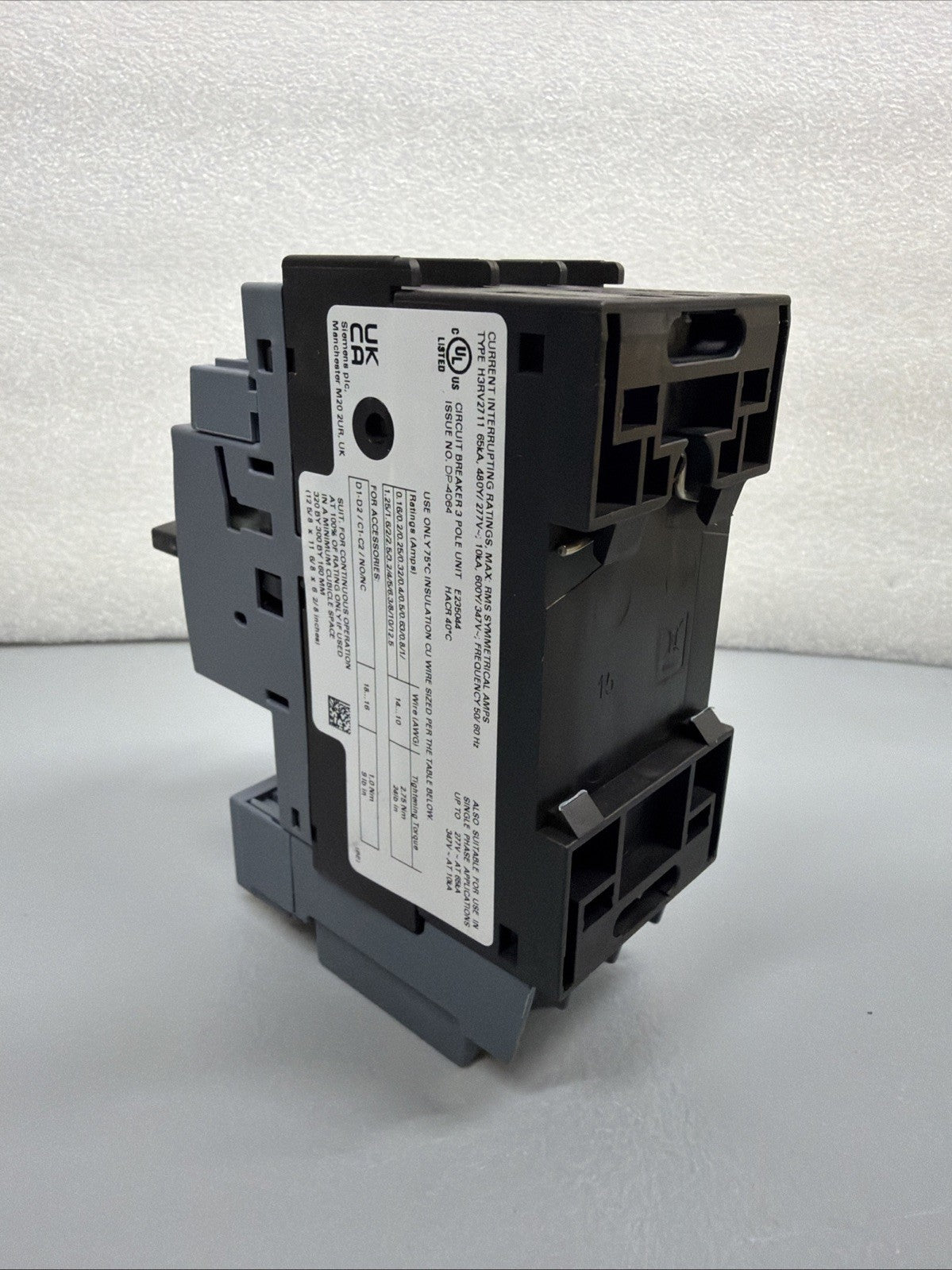 Siemens 3RV2711-1DD10 Motor Starter Protector Circuit Breaker New Open Box (133)