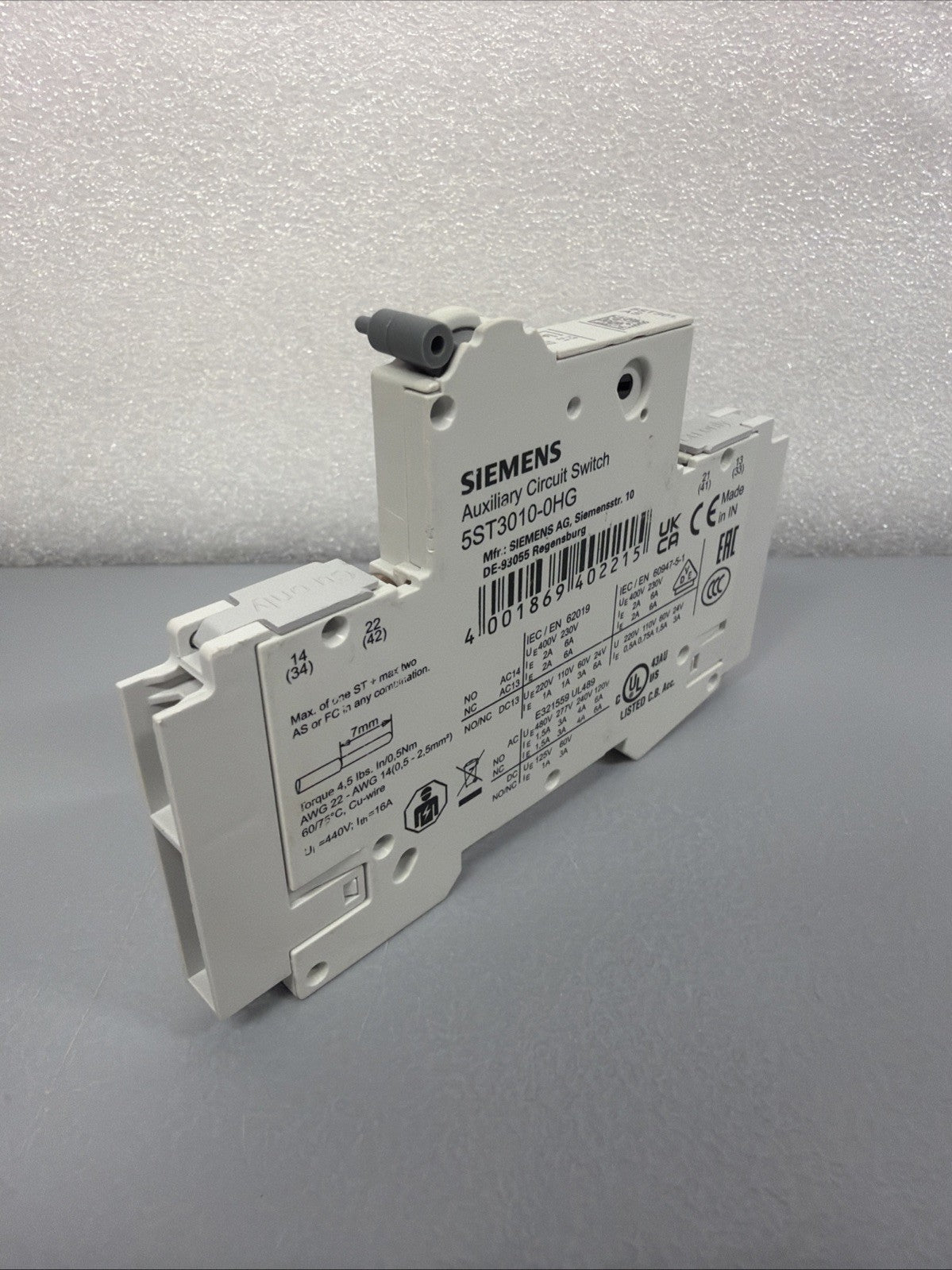 Siemens 5ST3010-0HG Auxiliary Circuit Switch New Open Box (1.4.2B)