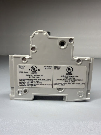 Siemens 5SJ4130-7HG40 SENTRON 4-Pole 30A Circuit Breaker Open Box (1.3.4)