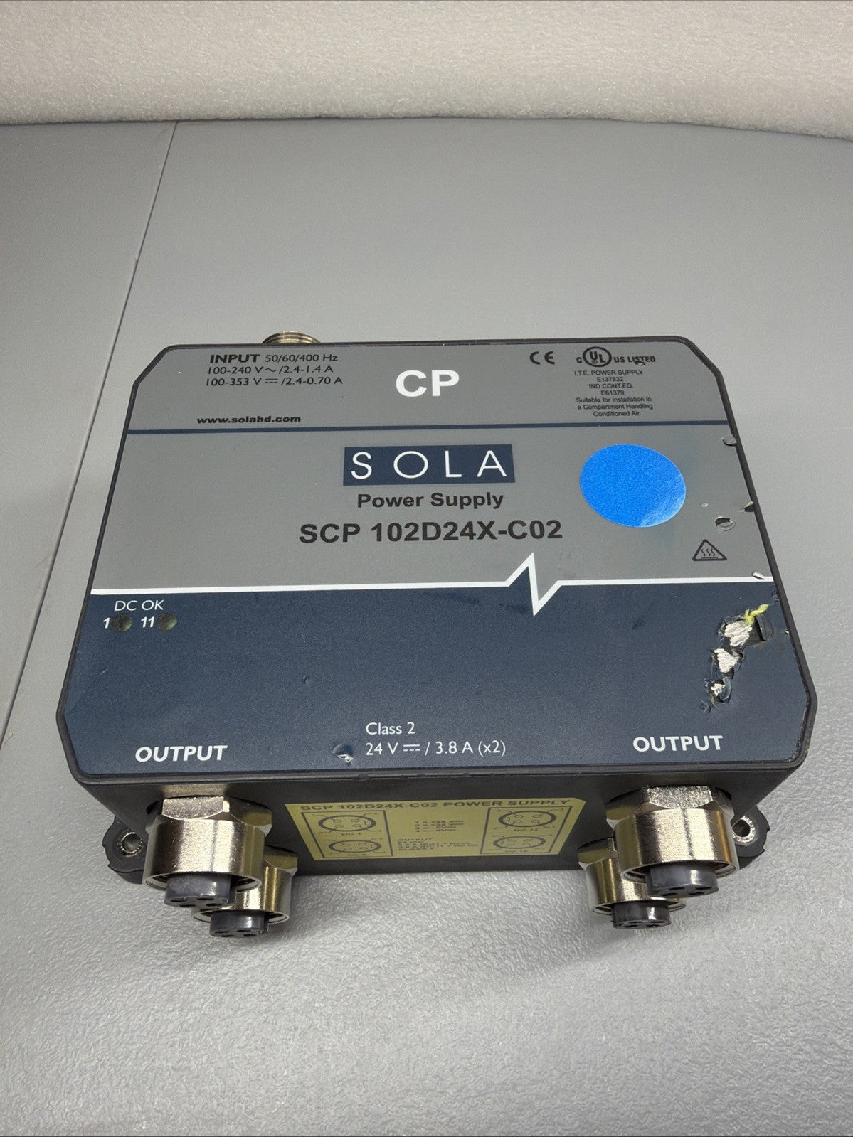 SOLA SCP 102D24X-C02 Dual Output Power Supply 24V 3.8A Industrial PSU (1.4.1)