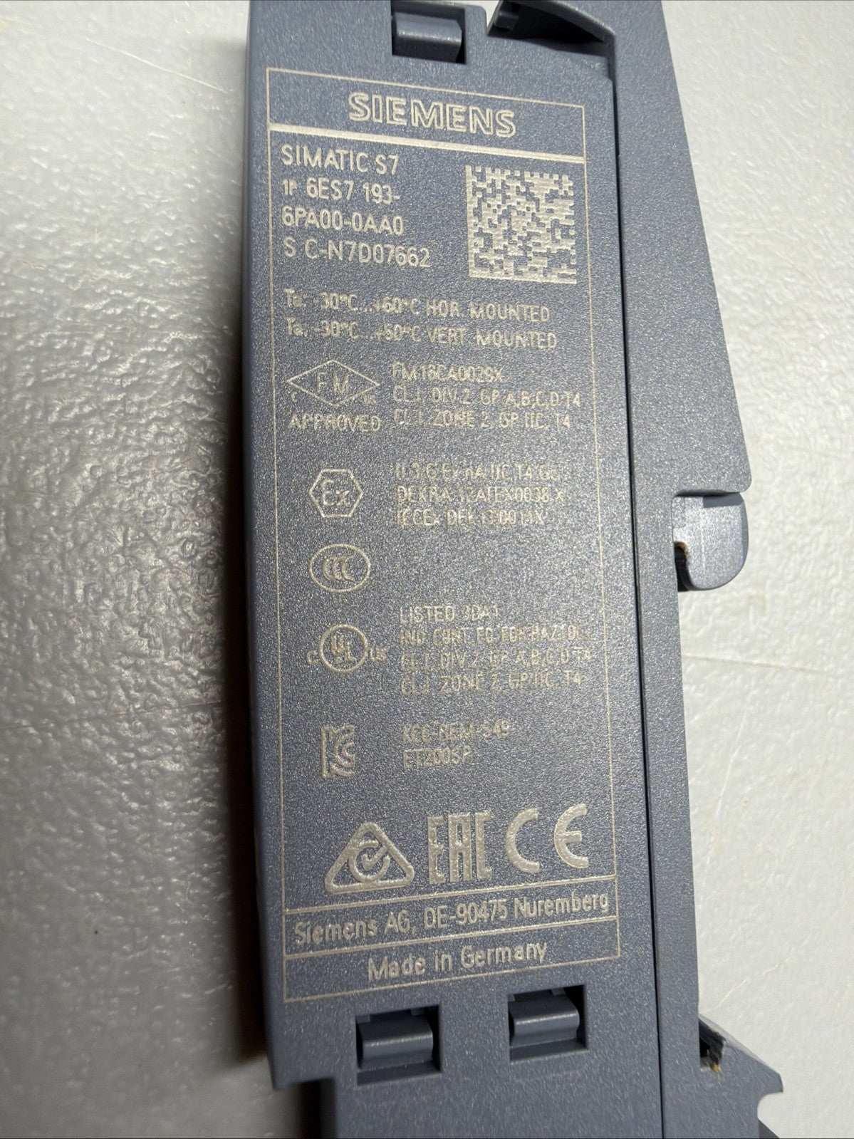 Siemens 6ES7193-6PA00-0AA0 SIMATIC ET 200SP BaseUnit Open Box (1.3.2)