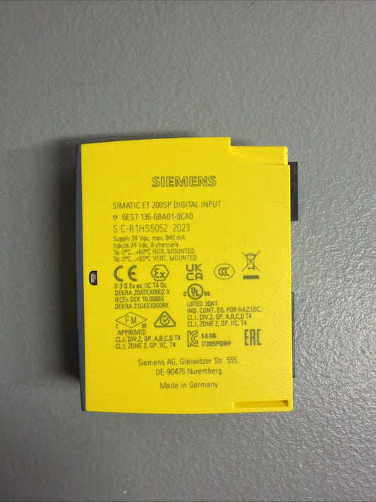 Siemens 6ES7136-6BA01-0CA0 New Open Box ET200SP DI 8x24VDC HF Module (1.4.2)