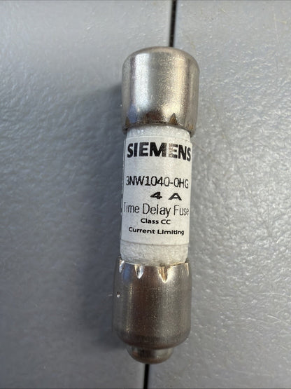 Siemens 3NW1040-0HG 4A Time Delay Fuse Class CC Current Limiting NEW O BOX (122)