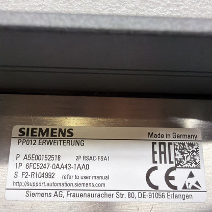 Siemens 6FC5247-0AA43-1AA0 SINUMERIK Panel w/ 6 Pushbuttons New Open Box(1.1.3b)