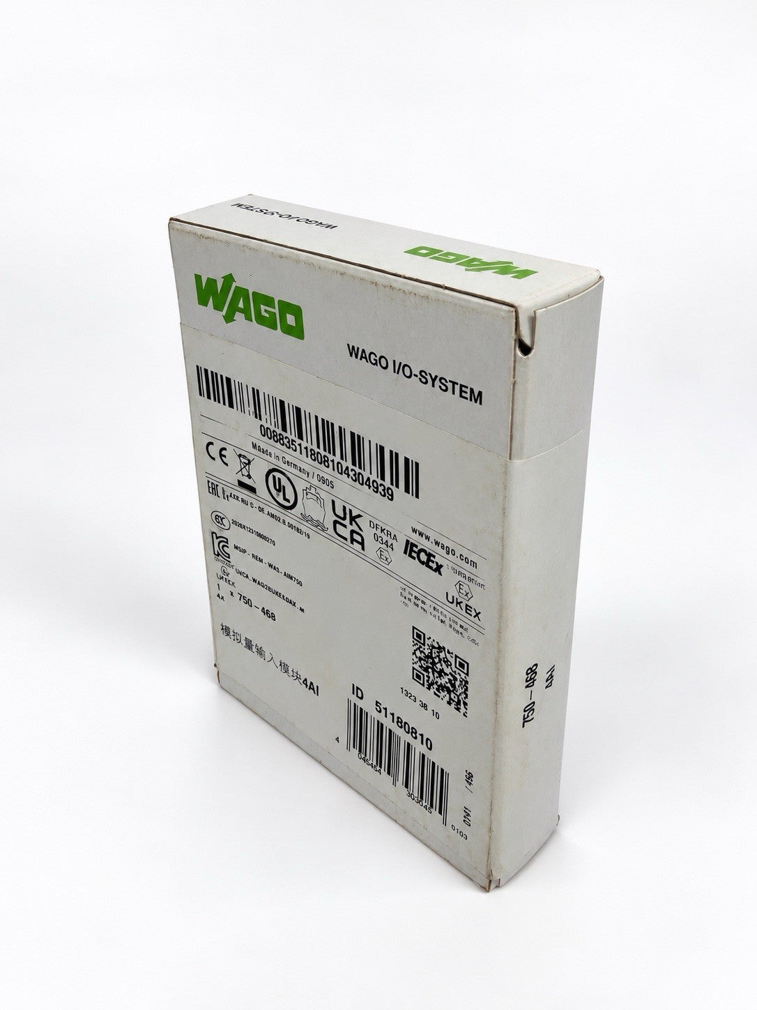 WAGO 750-468 4-Channel Analog Input Module 4AI I/O System New Factory Sealed 142