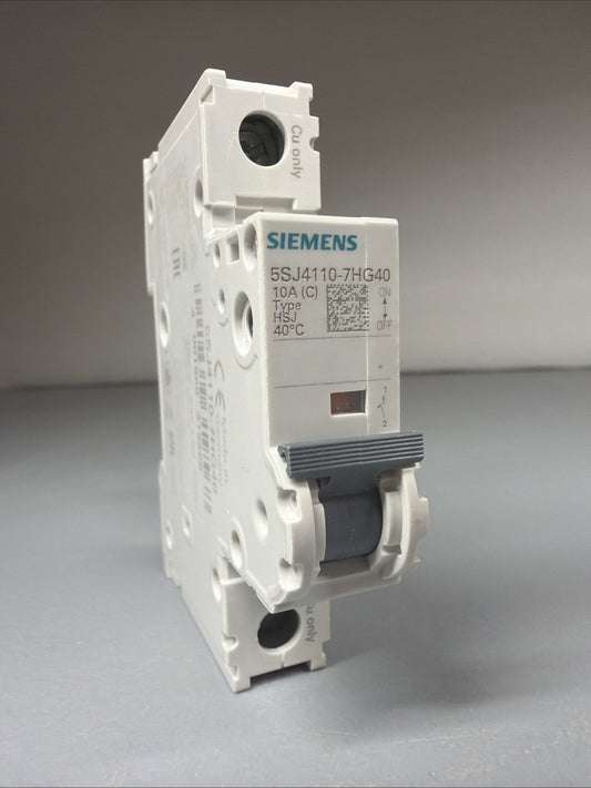 Siemens 5SJ4110-7HG40 SENTRON 4-Pole 10A Circuit Breaker Open Box (1.3.2b)