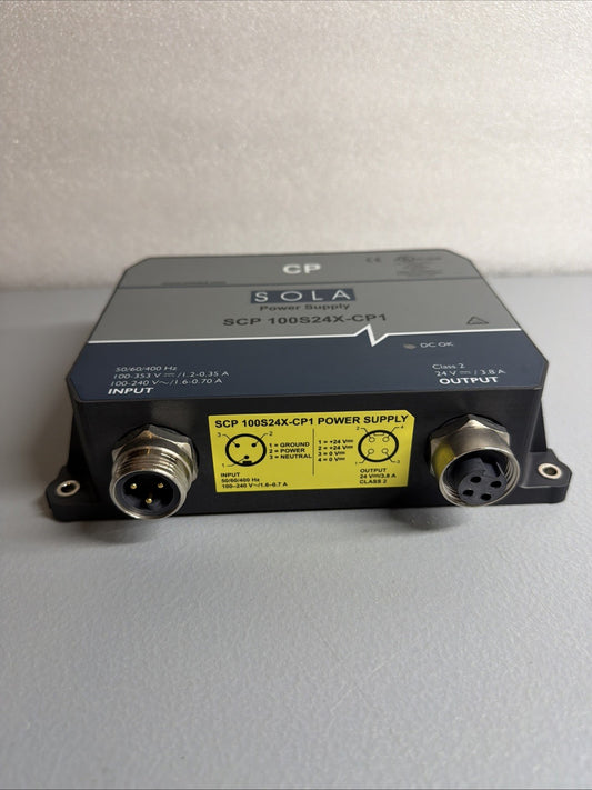 SolaHD SCP 100S24X-CP1 24VDC 3.8A Power Supply New Open Box (1.2.2B)