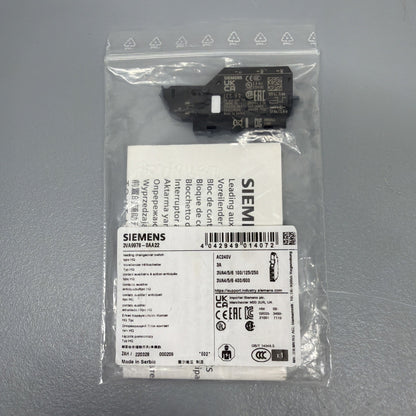 Siemens 3VA9978-0AA22 Leading Changeover Switch HQ 3A 240VAC New (1.3.2)