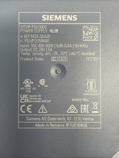 Siemens 6EP1433-2BA20 SITOP Power Supply Module New Open Box (1.3.1)