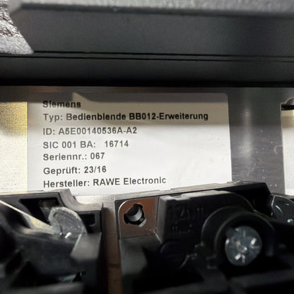 Siemens 6FC5247-0AA43-1AA0 SINUMERIK Panel w/ 12 Pushbuttons New Open Box 1.4.4b
