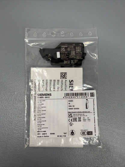 Siemens 3VA9978-0AA12 Auxiliary Switch Type HQ 3A 240VAC New (1.4.2)