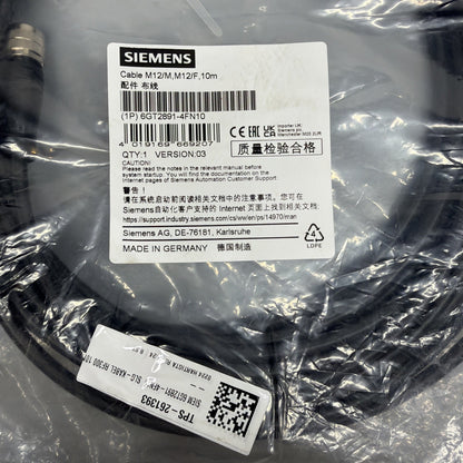 Siemens 6GT2891-4FN10 M12 Male Female Cable 10m New Sealed (1.4.3)