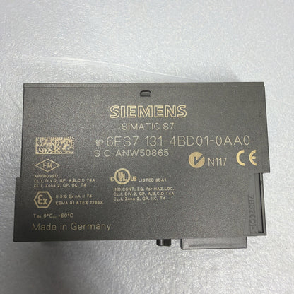 Siemens 6ES7131-4BD01-0AA0 ET 200S 4DI 24V DC Digital Input New Open Box (1.4.2)