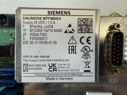 SIEMENS 6FC5303-1AF10-8AA0 Operator Panel CNC Industrial Control HMI (1.2.4)
