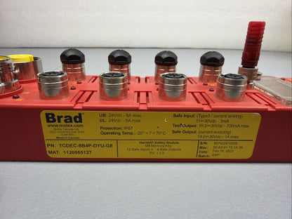 Molex TCDEC-8B4P-DYU-G8 Industrial I/O Distribution Module New Open Box  (1.2.1)