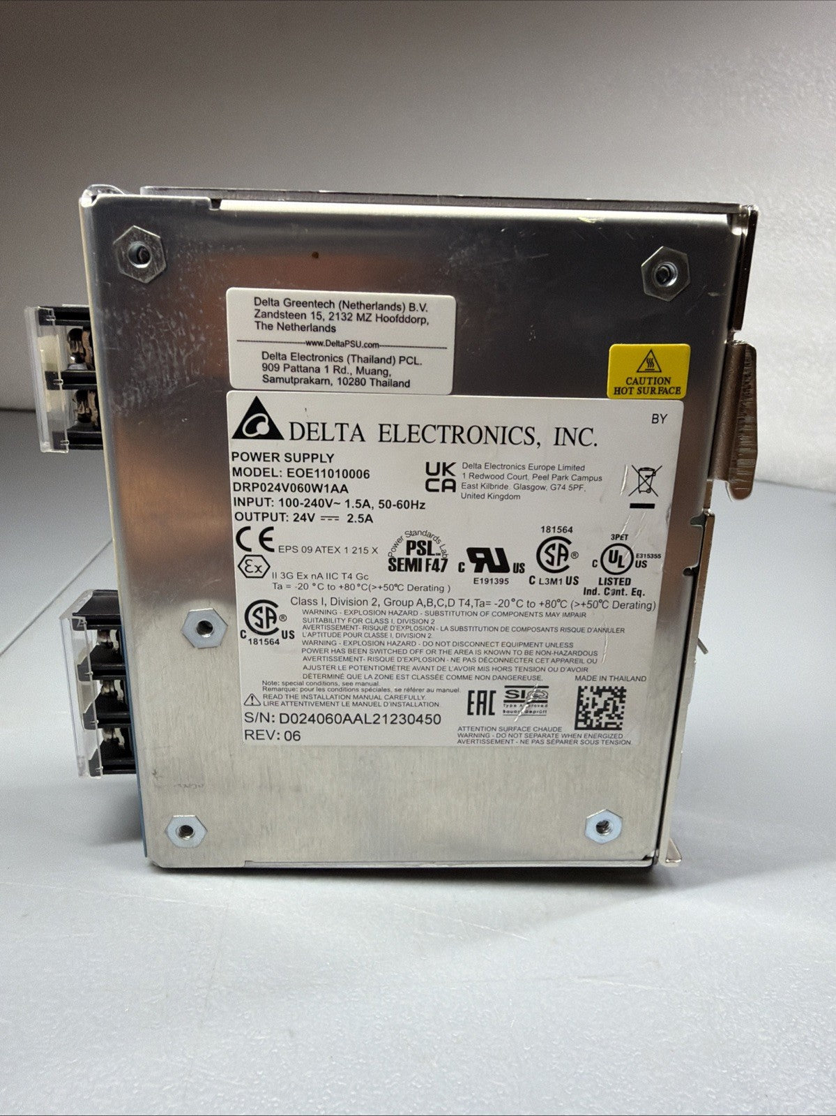 Delta DRP024V060W1AA 24VDC 2.5A 60W EOE11010006 Open Box (1.3.1)
