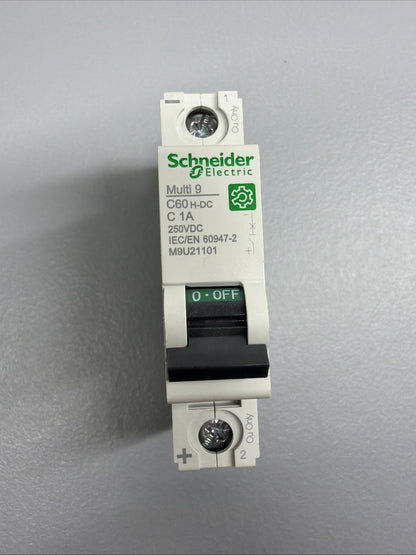 Schneider Electric M9U21101 Multi9 C60H-DC 1A Circuit Breaker New Open Box (122)