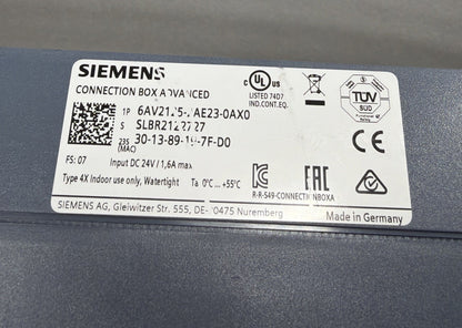 Siemens 6AV2125-2AE23-0AX0 SIMATIC HMI Connection Box w/ M12 Cables (1.1.3)