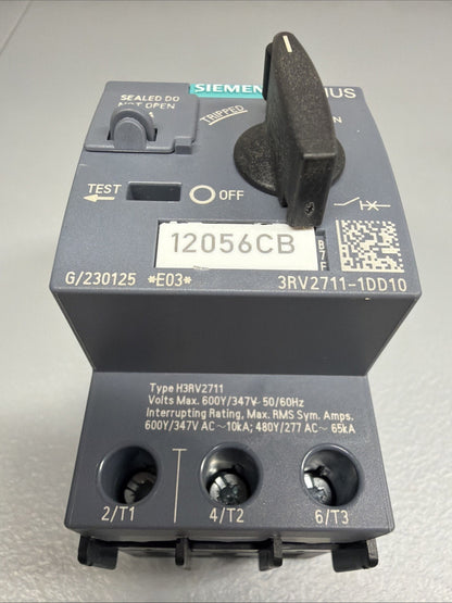 Siemens 3RV2711-1DD10 Motor Starter Protector Circuit Breaker New Open Box (141)
