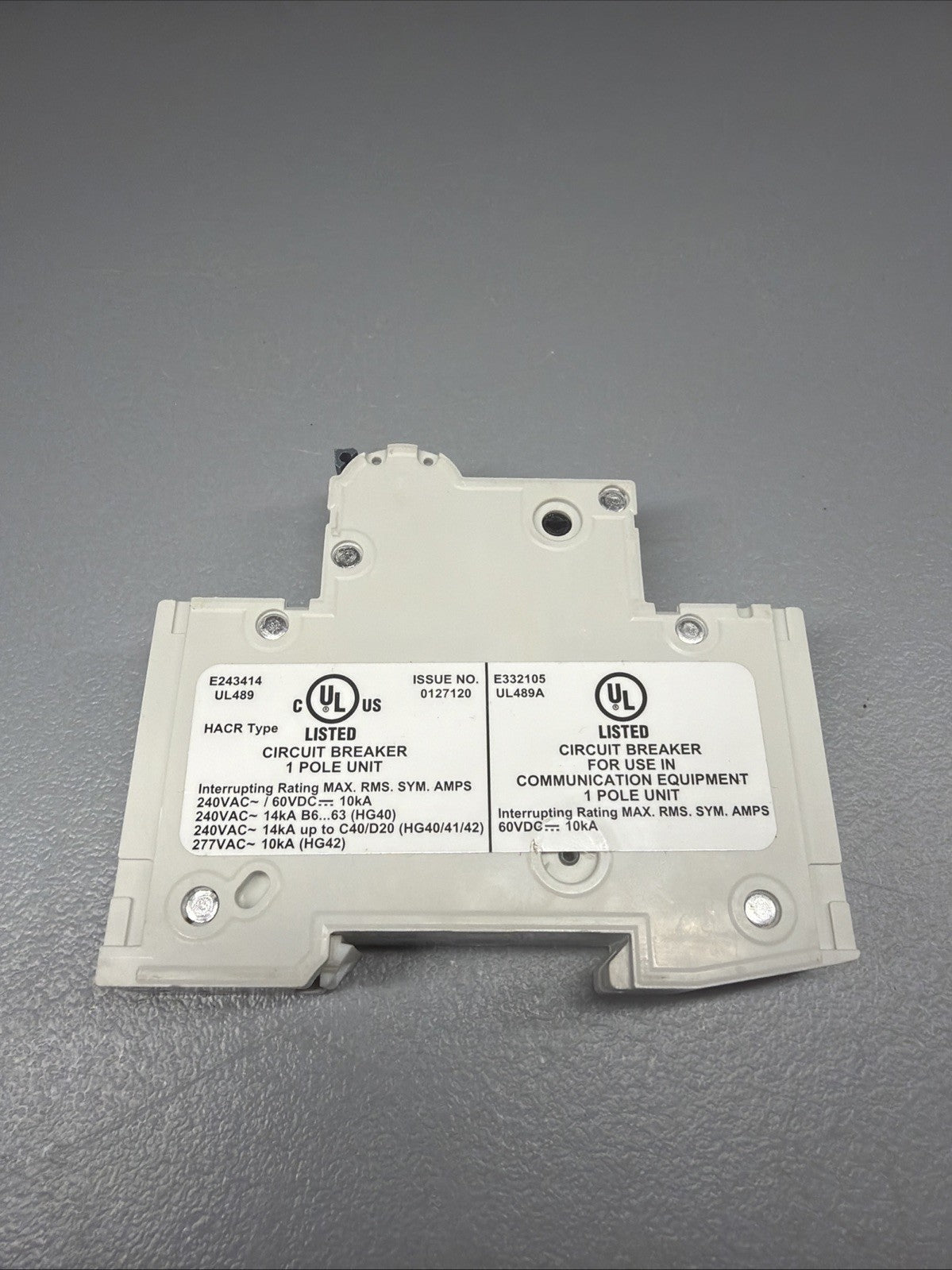 Siemens 5SJ4110-7HG40 SENTRON 4-Pole 10A Circuit Breaker Open Box (1.3.2b)
