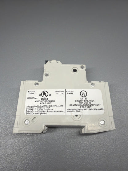 Siemens 5SJ4110-7HG40 SENTRON 4-Pole 10A Circuit Breaker Open Box (1.3.2b)