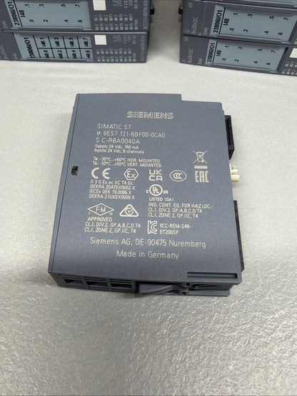 Siemens 6ES7131-6BF00-0CA0 DI 8x24VDC HF SIMATIC S7 PLC New Open Box (1.4.2B)