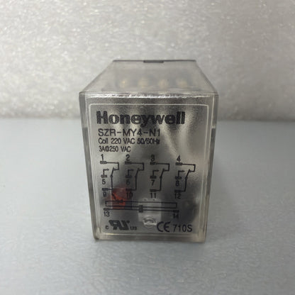 Honeywell SZR-MY4-N1-AC220V 4PDT Power Relay 220VAC Coil LED New Open Box 1.4.2