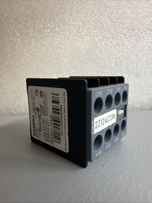 Siemens 3RH2911-1FA40 SIRIUS Auxiliary Contact Block 4NO New Open Box (1.4.2)