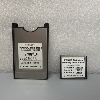 FANUC HandlingTool 7.70P/14 Variant 79863 Software Card w/ PCMCIA Adapter 1.3.2