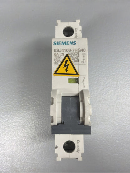 Siemens 5SJ4106-7HG40 SENTRON 4-Pole 6A Circuit Breaker Open Box (1.3.1)