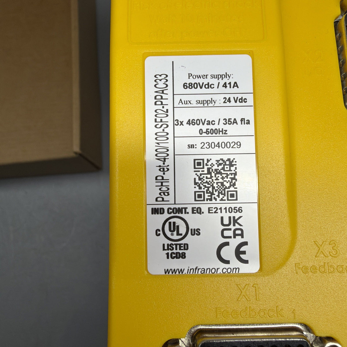 Infranor PACHP-ET-400/100-SF02-PPAC33 AC Input High Performance Servo Drive(122)