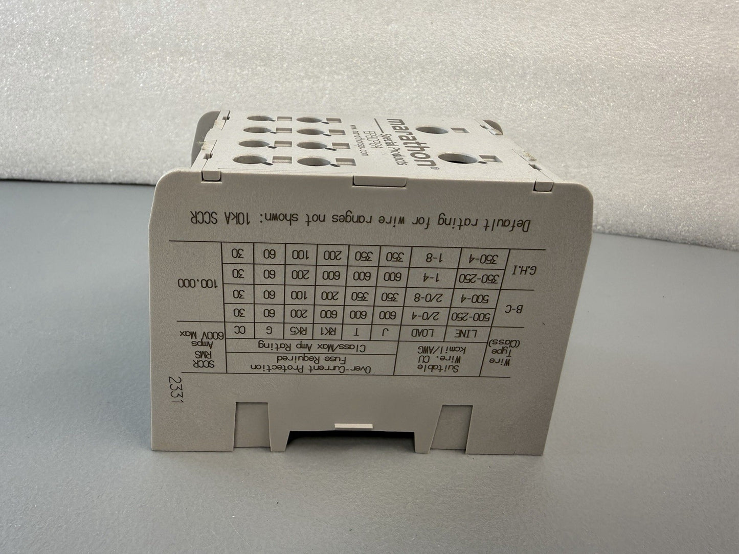 Marathon EPBCP84 Power Distribution Block, 760A, 1000V, AC/DC, CU9, 4AWG (1.2.4)