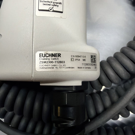 EUCHNER ZSM2300-112803 3-Stage Enabling Switch 9.8m Cable New Open Box (1.3.2)
