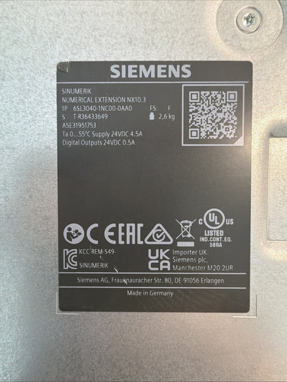 Siemens 6SL3040-1NC00-0AA0 NX10.3 SINAMICS Control Unit New Open Box (1.5.4)