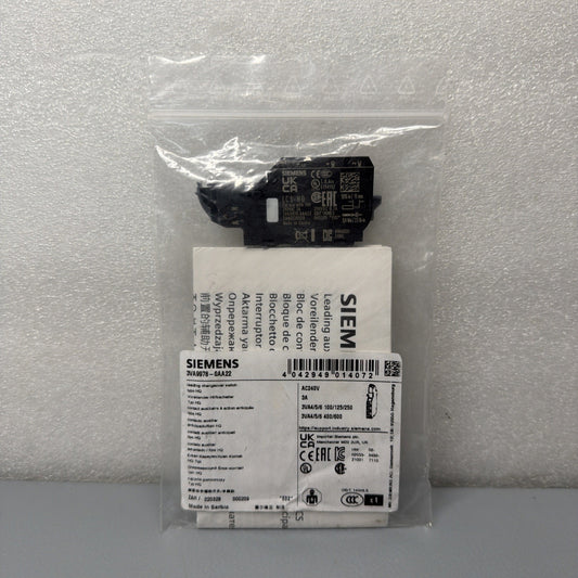 Siemens 3VA9978-0AA22 Leading Changeover Switch HQ 3A 240VAC New (1.3.2)