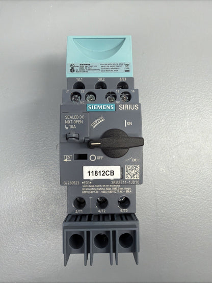 Siemens 3RV2711-1JD10 SIRIUS Motor Starter Protector New Open Box (1.2.2)