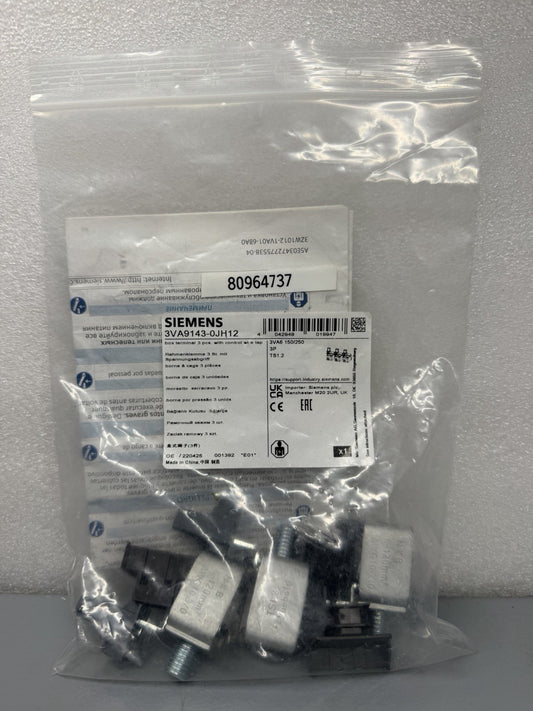 Siemens 3VA9143-0JH12 SENTRON 3VA6 3P Box Terminal w/ Control Wire Tap New (142)
