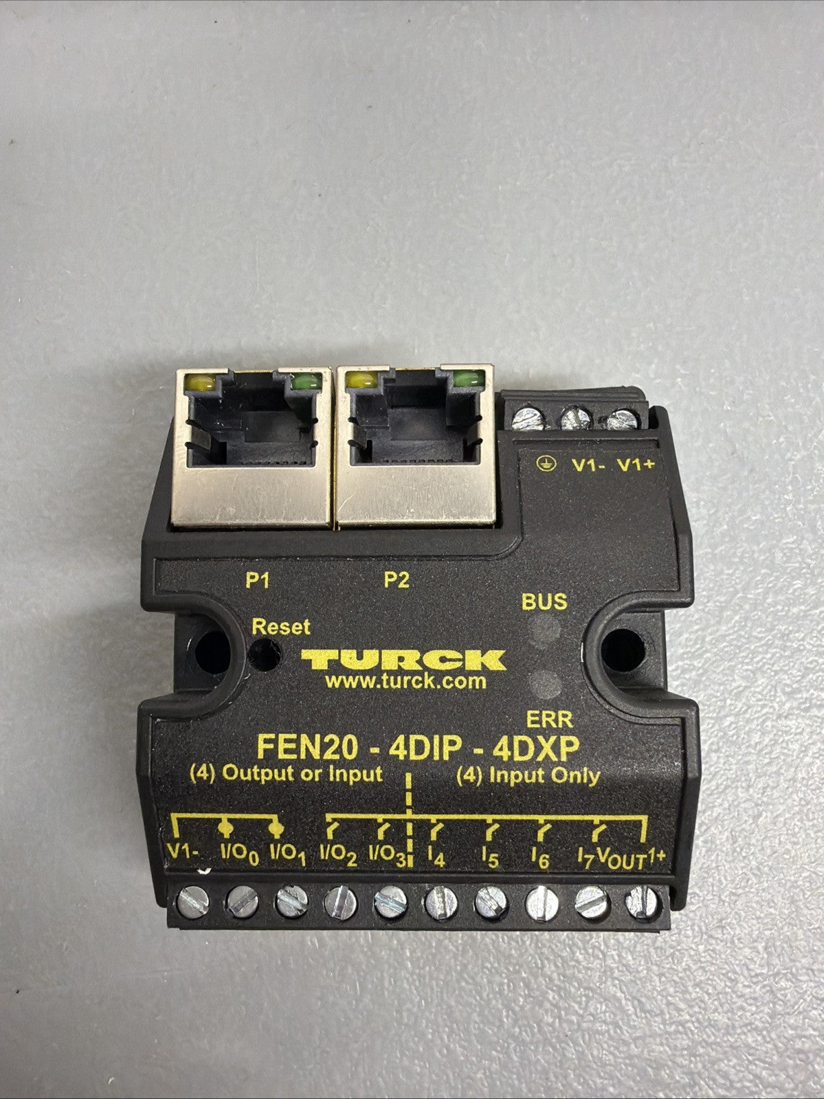 Turck FEN20-4DIP-4DXP New Open Box Ethernet I/O Module IP67 (1.4.2)