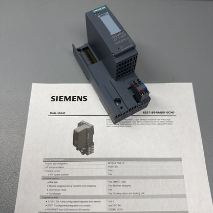 Siemens 6ES7155-6AU01-0CN0 Simatic ET 200SP -  New Unused Surplus (1.2.2b)