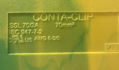CONTA-CLIP SSL 70/2A IEC947-7-2 70mm² Ground Terminal Block (1.4.2)