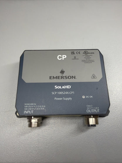 Emerson SolaHD SCP100S24X-CP1 24VDC 3.8A Power Supply New Open Box (1.3.4)