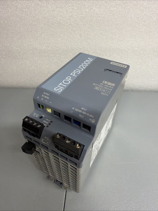 Siemens 6EP1333-3BA10 SITOP PSU200M DIN Rail Power Supply 24VDC 5A Open Box(123)
