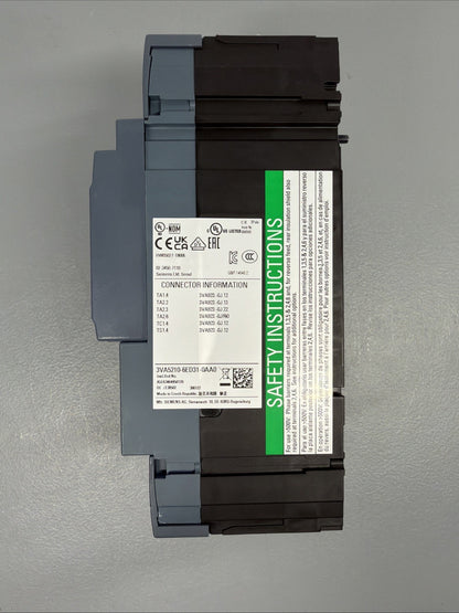 Siemens 3VA5210-6ED31-0AA0 Circuit Breaker 100A 800V New Open Box (1.3.4)