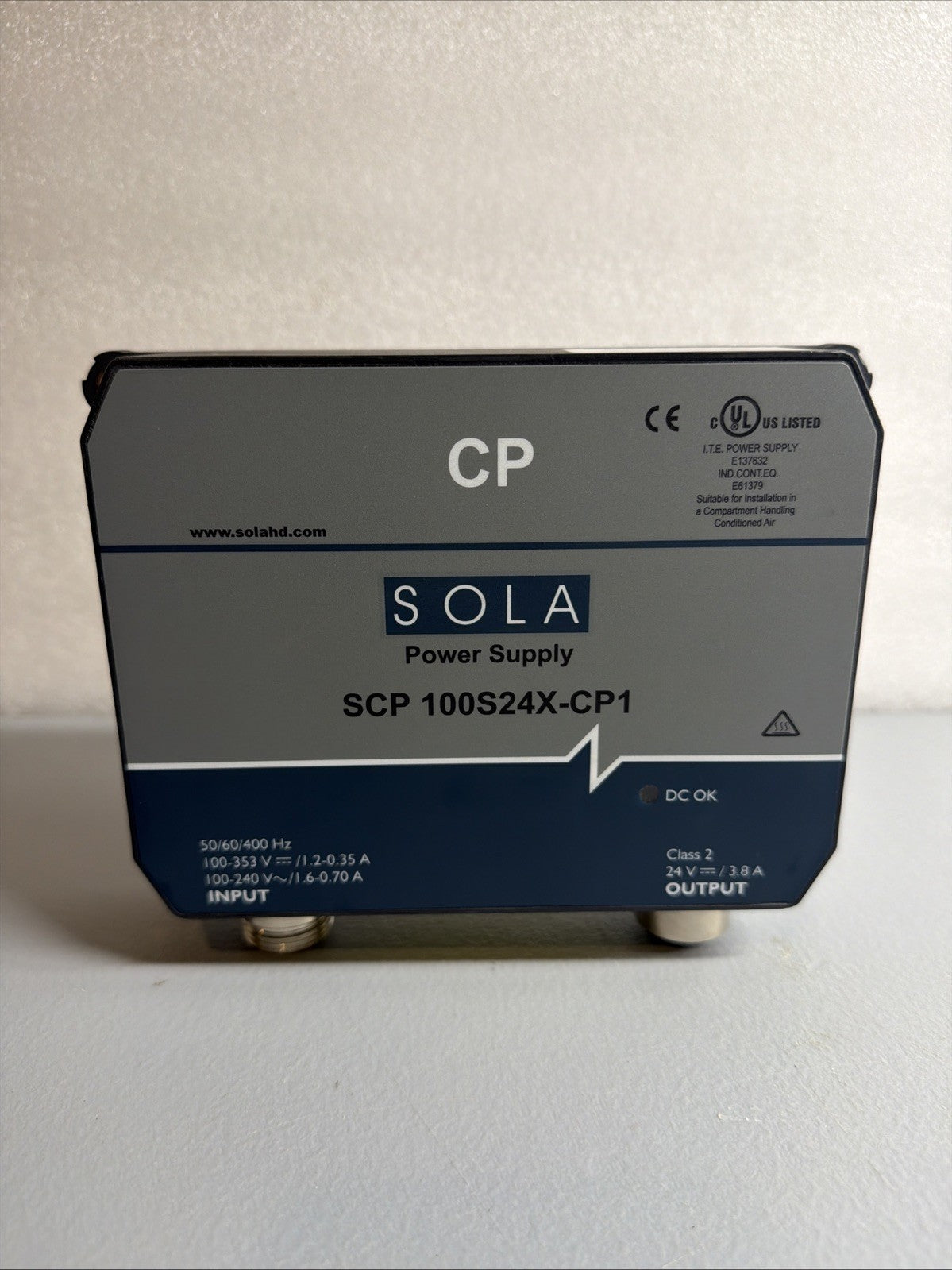 SolaHD SCP 100S24X-CP1 24VDC 3.8A Power Supply New Open Box (1.2.2B)